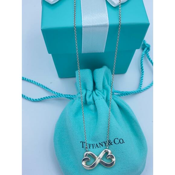 Authentic Tiffany & Co. Authentic Sterling Silver Infinity Pendant Necklace - Picture 1 of 10
